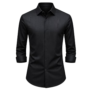 IndoPrimo Mens Regular Fit Satin Designer Shirt
