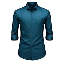 IndoPrimo Men39s Regular Fit Satin Designer Shirt