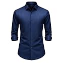 IndoPrimo Men39s Regular Fit Satin Designer Shirt