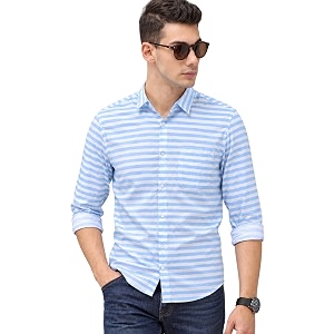 IndoPrimo Mens Striped Casual Shirt Premium