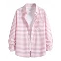 IndoPrimo Mens Striped Casual Shirt Premium