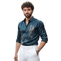IndoPrimo Mens Stylish Satin Shirt for Party