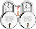 Indora Round 65mm lock Hardened Shackle Double Locking 8 Lever Padlock