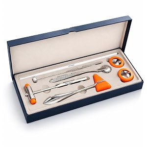 is indosurgicals neurological reflex hammer set for doctors amp medical students  medical examination hammer set with wartenberg pinwheel babinski taylor buck amp queen square hammer