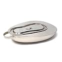 IS IndoSurgicals Unisex Jointed Stainless Steel Bed Pan with Lid