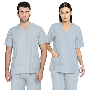 is indosurgicals unisex scrub suit for surgeons hospital ot dress 2xl grey