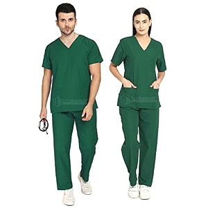 is indosurgicals unisex scrub suit for surgeons hospital ot dress xs bottle green