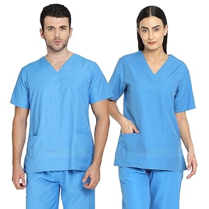 is indosurgicals unisex scrub suit for surgeons hospital ot dress xs sky blue