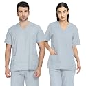 IS IndoSurgicals Unisex Scrub Suit for Surgeons, Hospital OT Dress (XS, Grey)