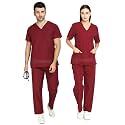 IS IndoSurgicals Unisex Scrub Suit for Surgeons, Hospital OT Dress (4XL, Baby Pink)
