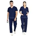IS IndoSurgicals Unisex Scrub Suit for Surgeons, Hospital OT Dress (XL, Navy Blue)