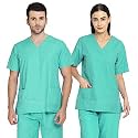 IS IndoSurgicals Unisex Scrub Suit for Surgeons, Hospital OT Dress (2XS, Baby Pink)