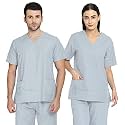 IS IndoSurgicals Unisex Scrub Suit for Surgeons, Hospital OT Dress (2XL, Grey)