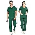 IS IndoSurgicals Unisex Scrub Suit for Surgeons, Hospital OT Dress (XS, Bottle Green)