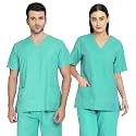 IS IndoSurgicals Unisex Scrub Suit for Surgeons, Hospital OT Dress (4XL, Sea Green)