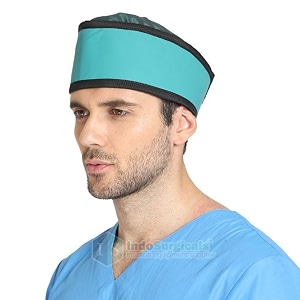 is indosurgicals x ray lead cap radiation protection head shield lead equivalency 035 mm - barc approved