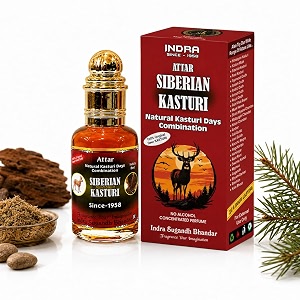 indra sugandh bhandar oil attar for menwomen siberian kasturi divine musk long lasting fragrance 12ml rollon pack