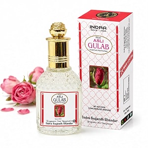 indra sugandh bhandar attar for menwomen asli gulab pure rose no alcohal long lasting fragrance liquid 25ml rollon pack