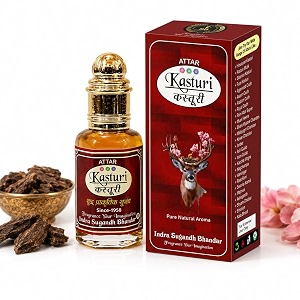 indra sugandh bhandar attar for menwomen real kasturi with kasturi days combination 24 hours long lasting musky fragranceoil 12ml rollon pack