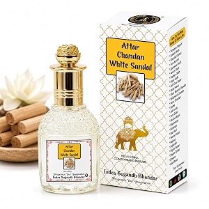 indra sugandh bhandar attar for menwomen white sandalchandan natural sandalwood long lasting fragrance 25ml rollon pack oil