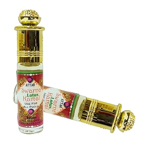 indra sugandh bhandar swarna kamal attar for men amp women lotus fragrance perfume oil alcohol-free liquid attar 6ml roll-on glass bottle floral aroma for personal wear and fabric application