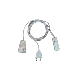 indrico 2 pin blub holder with plug flexible cable wire for lamp hanging with onoff switch for home wall dcor diwali christmas decoration multi color pvc pack of 1 2 meter wire