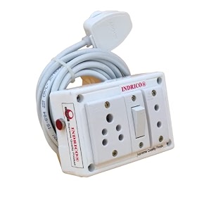 indrico electrical junction box with switch and long wire max rating 1200w pvc white pack of 1 10 meter board