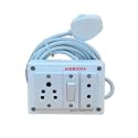 INDRICO Electrical Junction Box with Switch and Long Wire (Max. Rating 1200W) PVC White Pack of 1 (15 Meter Board)