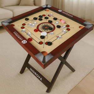 INDROVA CARROM BOARD 20 INCH RED FRAME