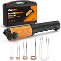 Induction Heater 1200W, Magnetic Heat Tool Kit for Automotive Bolt Removal with 6 Coils and LED Light for Rusted Suspension and Exhaust Repair,Orange