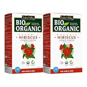 indus valley organic hibiscus powder  hibiscus rosa-sinensis for hair amp skin - 100g2200g
