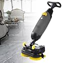 Industrial Grade Floor Scrubber, Floor Cleaning Machine, 17” Path, Cordless Electric Cleaner with Double Brushes and Swivel Head for Hospitality & Commercial Venues Grey