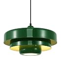 Industrial Green Metal Pendant Light, Mid-Century Modern Vintage Hanging Lamp with Dome Shade, Single Ceiling Chandelier for Kitchen Island, Dining Table, Bar, Farmhouse Entryway