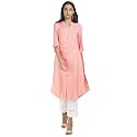 Indya Women39s Green Kurta Viscose Solid Shirt