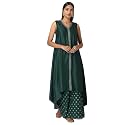 Indya Women39s Green Lace Detailed High Low