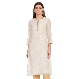Indya Womens Synthetic Kurta