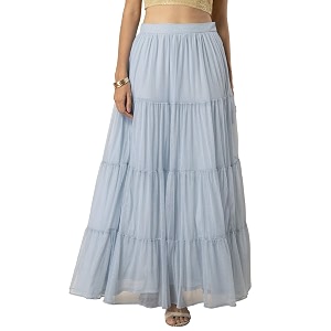 Indya Net A-Line Skirt