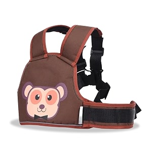 ineffable safety belt for two wheeler with reflective stripsportable seat belt children motorcycle harness for bikes adjustable safety harness for boys girls 2-12yearsbrown