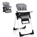 INFANS 4 in 1 High Chair–Booster Seat, Convertible Highchair w/Adjustable Height and Recline,Removable Tray,DetachableCushion, Installation-Free,Simple Fold for Baby, Infant& Toddler