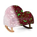 INFANS Kids Sofa with Glow in The Dark, Toddler Rocking Chair with Solid Wooden Frame Anti-Tipping, Upholstered Comfy Foam Children Chair for Kindergarten Playroom Preschool, Gift for Boys Girls