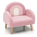 INFANS Kids Sofa, Toddler Armchair with Solid Wooden Frame Anti-Tipping Design Plush Fabric, Upholstered Children Chair for Kindergarten Playroom Preschool, Gift for Boys Girls, Toddler Couch