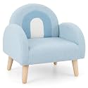 INFANS Kids Sofa, Toddler Armchair with Solid Wooden Frame Anti-Tipping Design Plush Fabric, Upholstered Children Chair for Kindergarten Playroom Preschool, Gift for Boys Girls, Toddler Couch
