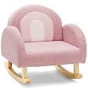 INFANS Kids Sofa, Toddler Rocking Armchair with Solid Wooden (Pink)