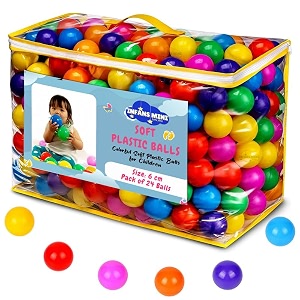 6cm kids soft plastic balls for pool pit amp ocean without sharp edges and non-toxic plastics for toddler baby play tents amp tunnels indoor multicolour pack of 24