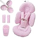 Infant Insert Compatible with 4moms Mamaroo Swing and Infant Carseat, Including 3 Replacement Balls, Reversible Newborn Insert for Baby Swing, Stroller, Bouncer, Soft Fabric - Dotted Pink