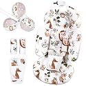 Infant Insert Compatible with 4moms Mamaroo Swing and Infant Carseat, Including 3 Replacement Balls, Reversible Newborn Insert for Baby Swing, Stroller, Bouncer, Soft Fabric - Leaf