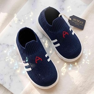 infant shoes for baby boys amp girls  musical sound walking shoes  first walker shoes for toddlers  lightweight breathable knit sneakers  soft sole comfortable slip on shoes for newborns babies amp kids