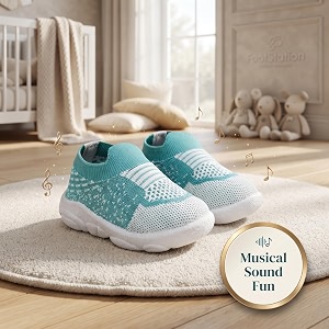 infant shoes for baby boys amp girls  musical sound walking shoes  first walker shoes for toddlers  lightweight breathable knit sneakers  soft sole comfortable slip on shoes for newborns babies amp kids
