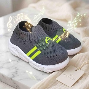 infant shoes for baby boys amp girls  musical sound walking shoes  first walker shoes for toddlers  lightweight breathable knit sneakers  soft sole comfortable slip on shoes for newborns babies amp kids