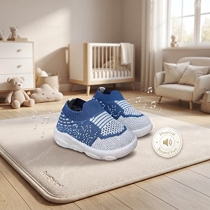 infant shoes for baby boys amp girls  musical sound walking shoes  first walker shoes for toddlers  lightweight breathable knit sneakers  soft sole comfortable slip on shoes for newborns babies amp kids